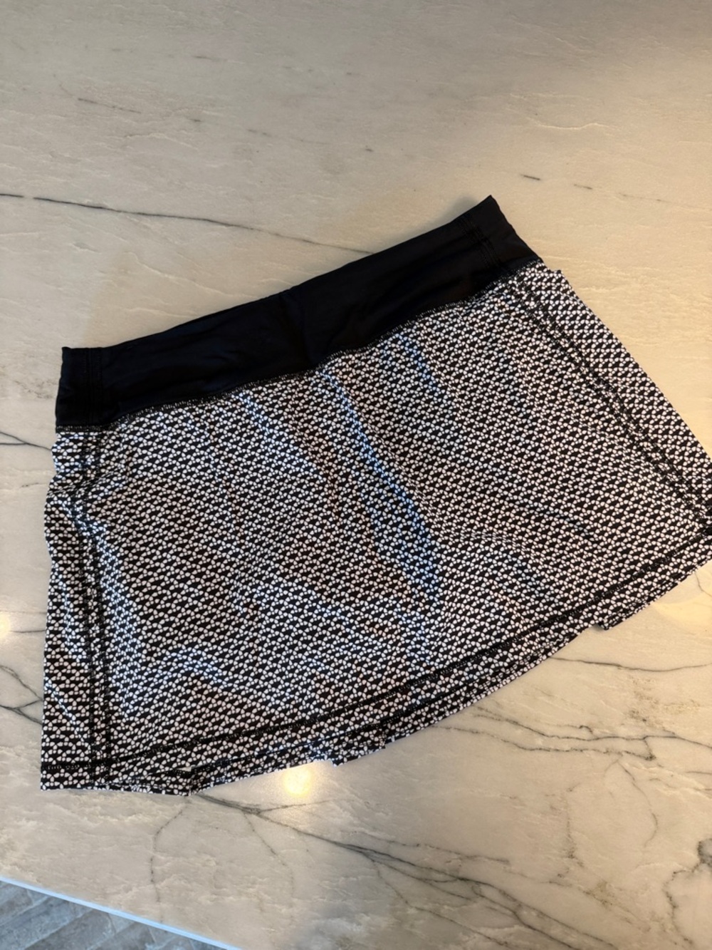 lululemon athletica Black and White Tennis/Athletic Skirt